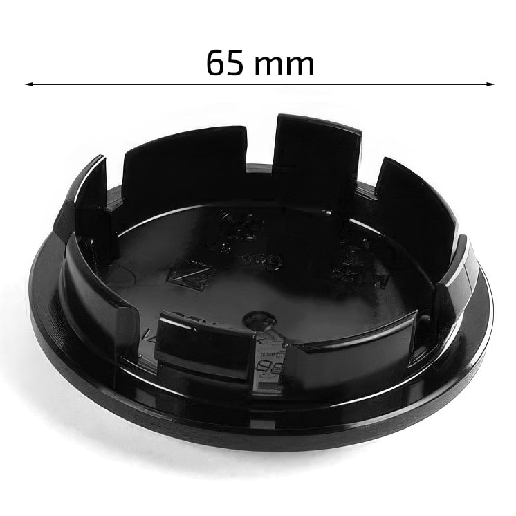 Dekielki Zaślepki Kapsle Znaczki do felg Volkswagen VW - 65mm - Czarny - 4 szt.