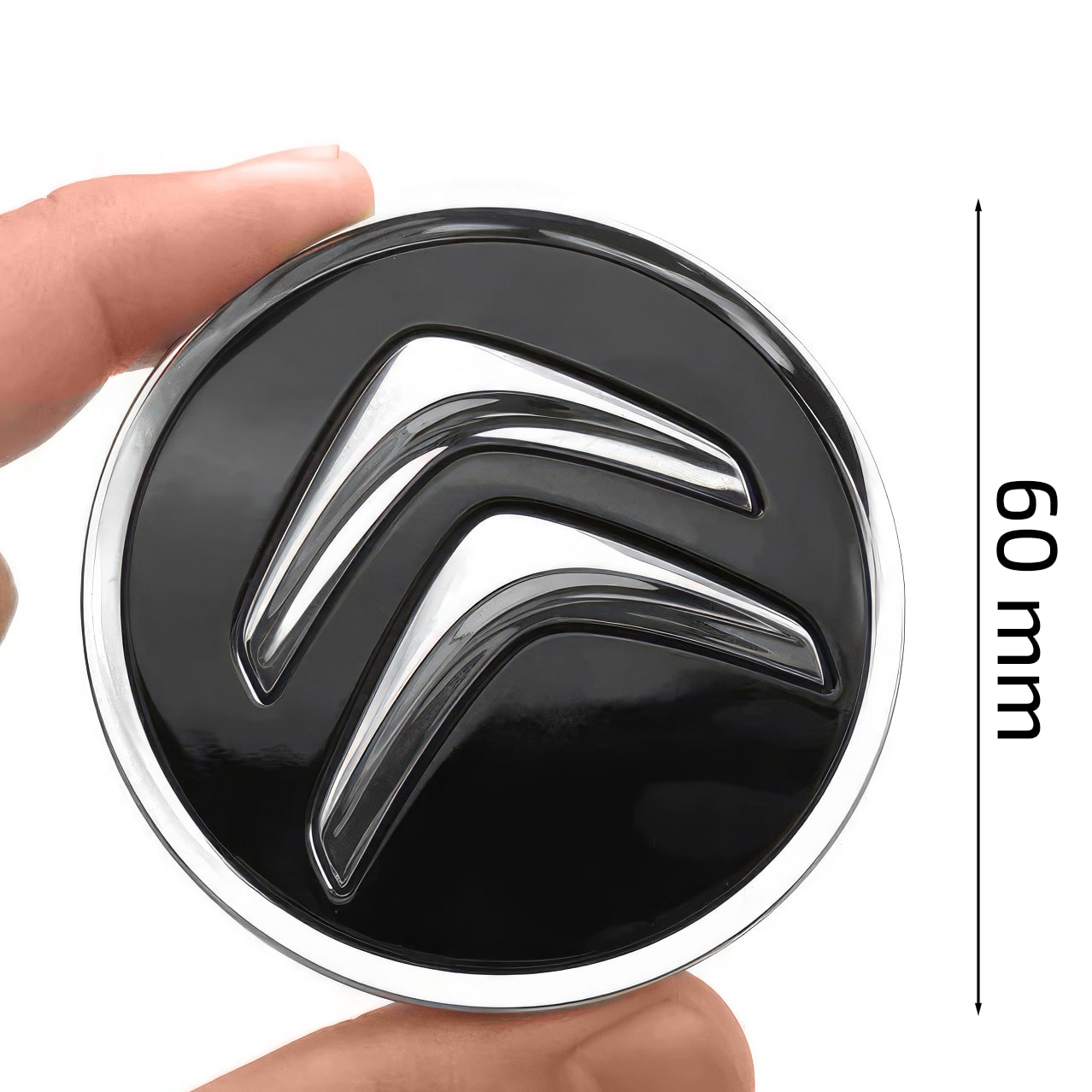 Dekielki Kapsle Zaślepki do felg Citroen C1 C2 C3 C4 C5 C6 - 60mm - Czarny - 4 szt.