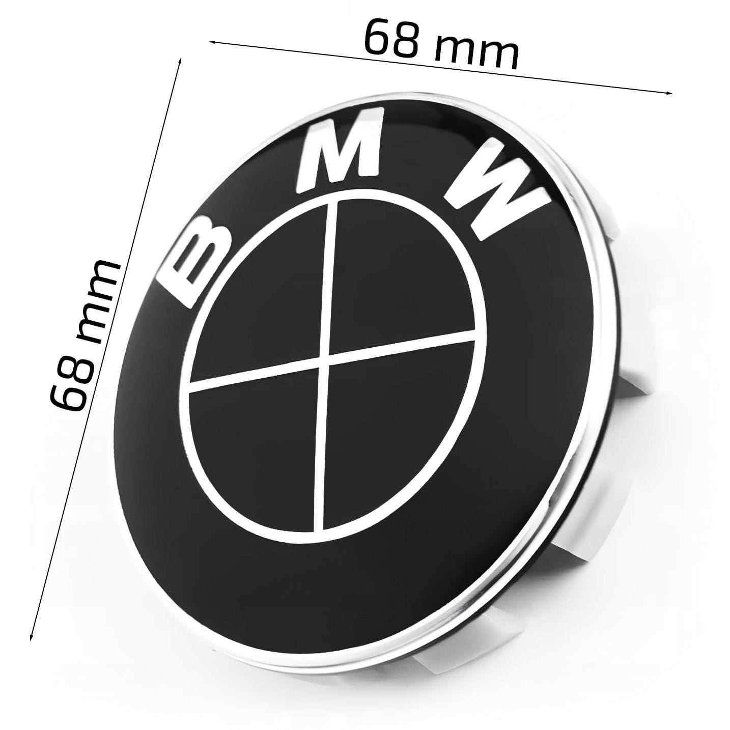 Dekielki BMW do Felg - 68 mm - Czarne - 4szt.